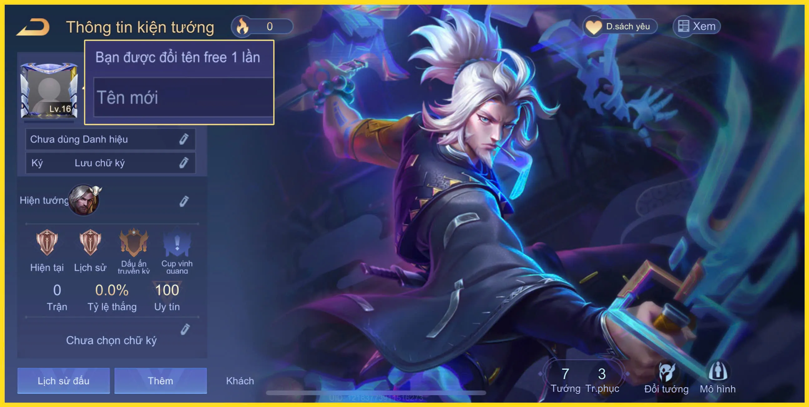 Bán Acc Reg Richter Kiếm thần Susanoo giá rẻ | shoplienquan