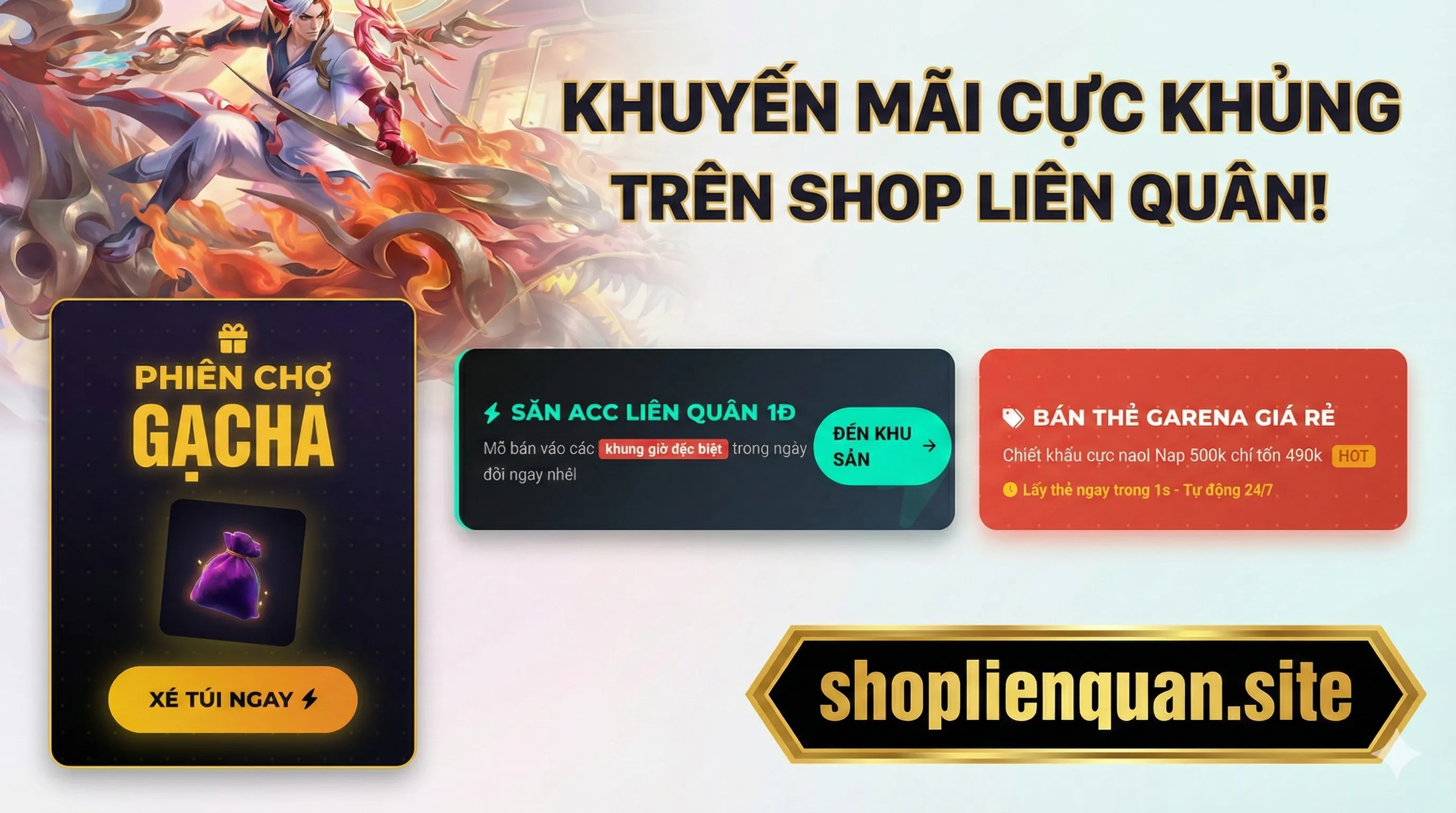 Banner Shop Acc Khuyến Mãi
