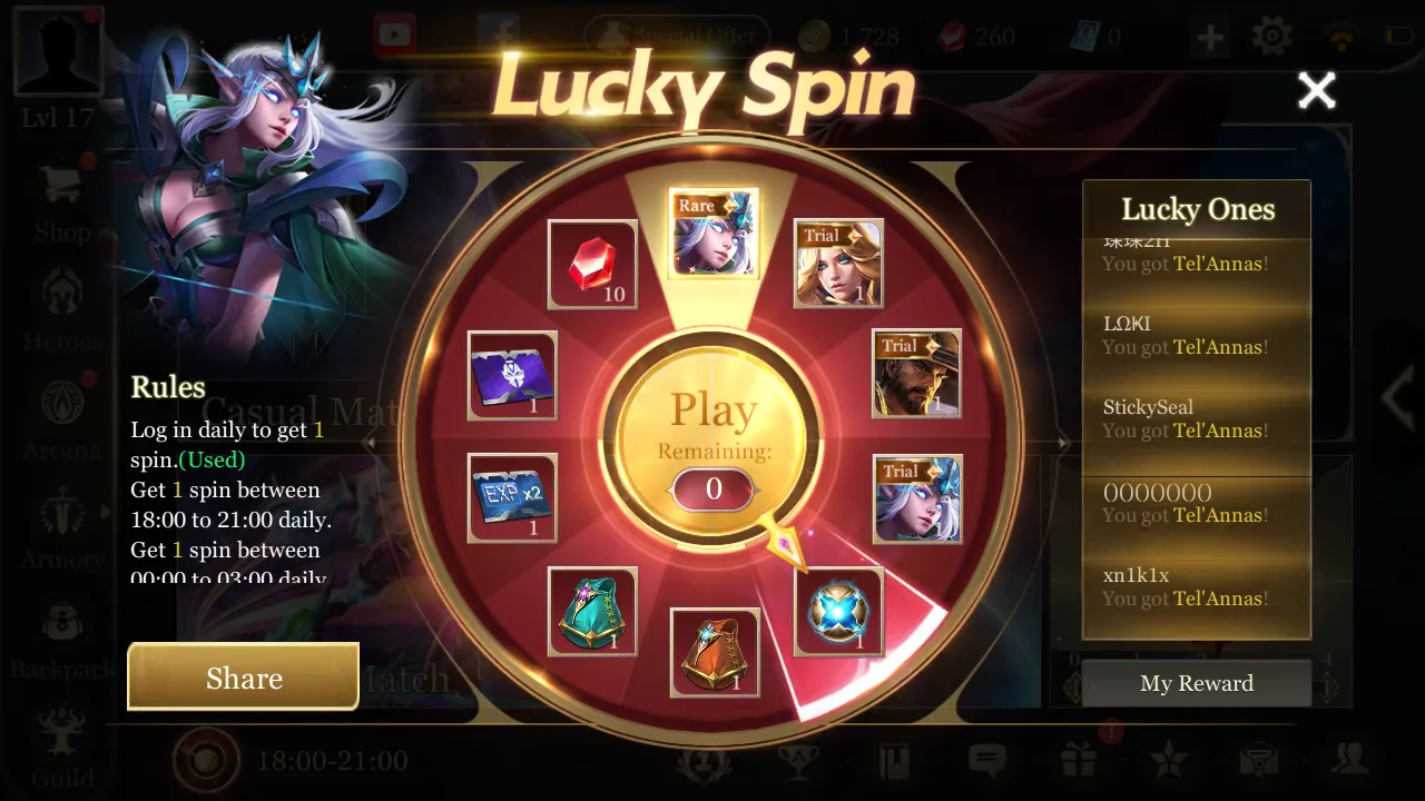 vòng quay liên quân 